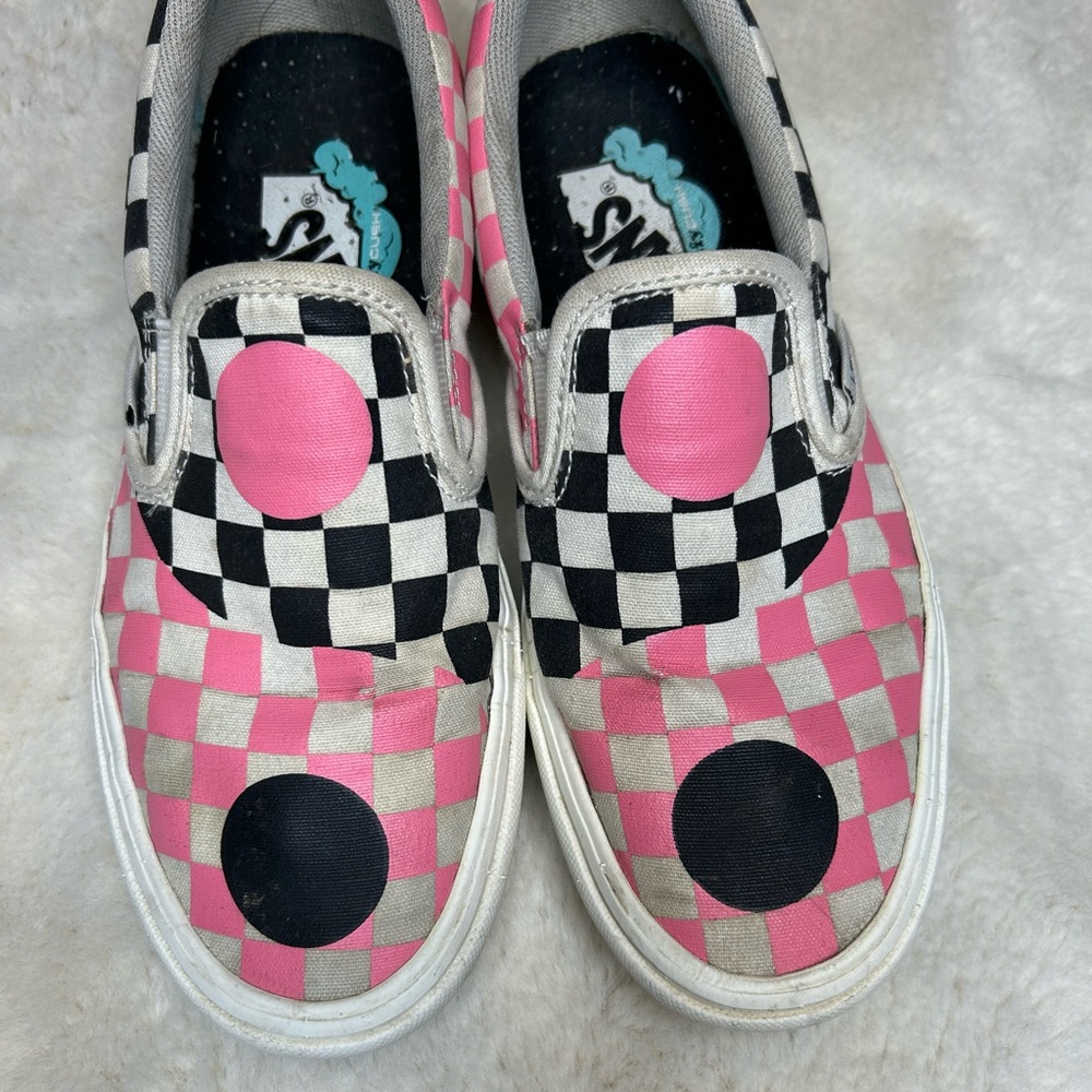 Vans Yin Yang Checkerboard Comfy Cush Platform Slip On Sneakers 6 - Picture 4 of 10